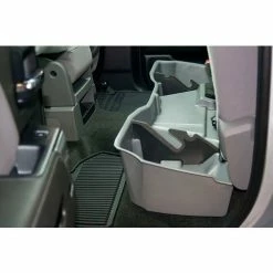 Du-Ha® 14 -19 Silverado/Sierra Light & Heavy Duty Double Cab Underseat Storage Gun Case, Gray