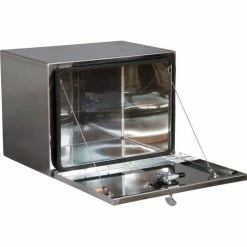 Buyers Products Buyers Stainless Steel Underbody Truck Box w/ T-Handle - Polished Gray 18x18x24 - 1702650 -Towing & Cargo Management Shop 1702650 45 open