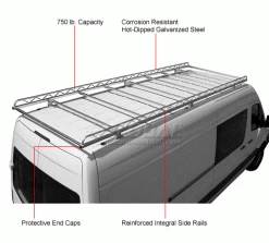 Topper 14' Van Rack for 2007 & later Low Roof (96.3"H) Dodge Sprinter 13 Topper 14' Van Rack for 2007 & later Low Roof (96.3"H) Dodge Sprinter -Towing & Cargo Management Shop 985049 1wco 1