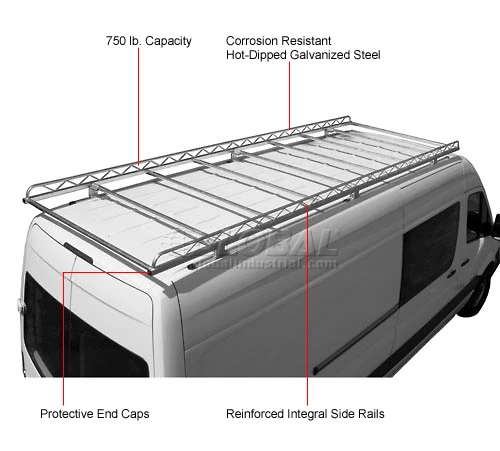 Topper 14' Van Rack for 2007 & later Low Roof (96.3"H) Dodge Sprinter 6 Topper 14' Van Rack for 2007 & later Low Roof (96.3"H) Dodge Sprinter - Image 6