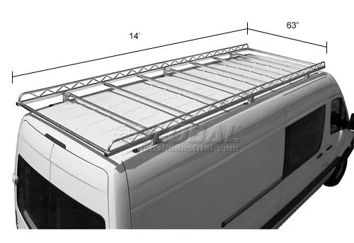 Topper 14' Van Rack for 2007 & later Low Roof (96.3"H) Dodge Sprinter 8 Topper 14' Van Rack for 2007 & later Low Roof (96.3"H) Dodge Sprinter - Image 8