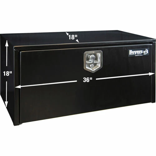 Buyers Products Buyers Steel Underbody Truck Box w/ Stainless Steel T-Handle - Black 18x18x36 - 1702305 3 Buyers Products Buyers Steel Underbody Truck Box w/ Stainless Steel T-Handle - Black 18x18x36 - 1702305 - Image 3