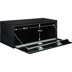 Buyers Products Buyers Steel Underbody Truck Box w/ Stainless Steel T-Handle - Black 18x18x48 - 1702310 -Towing & Cargo Management Shop AMZ GalleryImg 1702310 1500x1000 Opening Dimensions