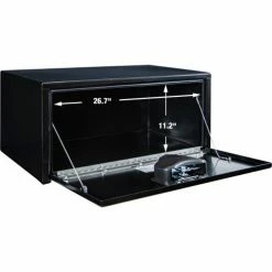 Buyers Products Buyers Steel Underbody Truck Box w/ Stainless Steel T-Handle - Black 14x16x30 - 1703303 -Towing & Cargo Management Shop AMZ GalleryImg 1703303 1500x1000 Opening Dimensions