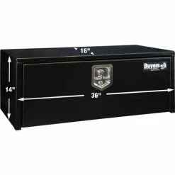 Buyers Products Buyers Steel Underbody Truck Box w/ Stainless Steel T-Handle - Black 14x16x36 - 1703305 -Towing & Cargo Management Shop AMZ GalleryImg 1703305 1500x1000 Overall Dimensions