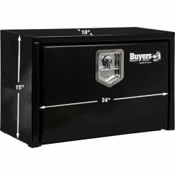 Buyers Products Buyer's Black Steel Underbody Truck Box with T-Handle, 15x10x24 - 1703312 -Towing & Cargo Management Shop AMZ GalleryImg 1703312 1500x1000 Overall Dimensions