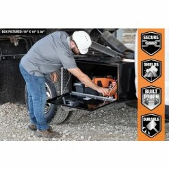 Buyers Products Buyer's Black Steel Underbody Truck Box with T-Handle, 15x13x15 - 1703320 -Towing & Cargo Management Shop AMZ GalleryImg 1703320 1500x1000 App wIcons