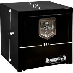 Buyers Products Buyer's Black Steel Underbody Truck Box with T-Handle, 15x13x15 - 1703320 12 Buyers Products Buyer's Black Steel Underbody Truck Box with T-Handle, 15x13x15 - 1703320 -Towing & Cargo Management Shop AMZ GalleryImg 1703320 1500x1000 Overall Dimensions