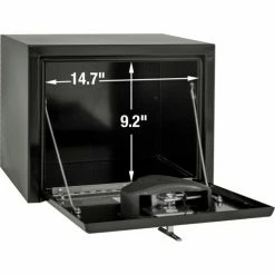 Buyers Products Buyers Steel Underbody Truck Box w/ Stainless Steel T-Handle - Black 16 x 14 x 18 - 1703330 -Towing & Cargo Management Shop AMZ GalleryImg 1703349 1500x1000 Opening Dimensions
