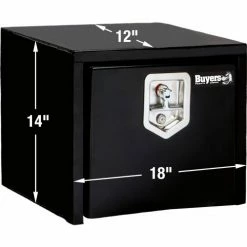 Buyers Products Buyers Steel Underbody Truck Box w/ Stainless Steel T-Handle - Black 16 x 14 x 18 - 1703330 -Towing & Cargo Management Shop AMZ GalleryImg 1703349 1500x1000 Overall Dimensions