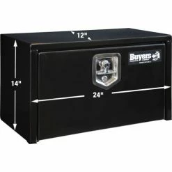 Buyers Products Buyers Steel Underbody Truck Box w/ Stainless Steel T-Handle - Black 14x12x24 - 1703350 -Towing & Cargo Management Shop AMZ GalleryImg 1703350 1500x1000 Overall Dimensions