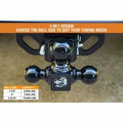 Buyers Products Tri-Ball Hitch-Solid Shank w/ Black Towing Balls - 1802200 -Towing & Cargo Management Shop AMZ GalleryImg 1802200 1500x1000 3 1 Design