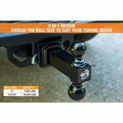 Buyers Products Double-Ball Hitch Solid Shank w/ Black Balls - 1802215 -Towing & Cargo Management Shop AMZ GalleryImg 1802215 1500x1000 2 1 Design
