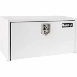 Buyers Products Buyers Steel Underbody Truck Box w/ Stainless Steel T-Handle - White 18x18x36 - 1702405