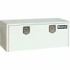 Buyers Products Buyers Steel Underbody Truck Box w/ Stainless Steel T-Handle - White 18x18x48 - 1702410