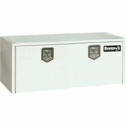 Buyers Products Buyers Steel Underbody Truck Box w/ Stainless Steel T-Handle - White 18x18x48 - 1702410