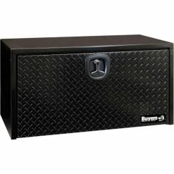 Buyers Products Buyers Steel Underbody Truck Box W/ Diamond Tread Aluminum Door - Black 18x18x36 - 1702505