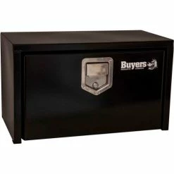 Buyers Products Buyers Steel Underbody Truck Box w/ Stainless Steel Rotary Paddle - Black 14x16x24 - 1703100