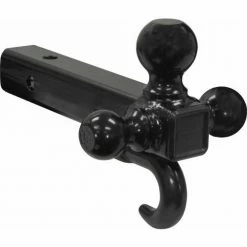 Buyers Products Tri-Ball Hitch Tubular Shank w/ Black Balls And Recovery Hook - 1802208