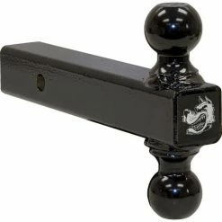 Buyers Products Double-Ball Hitch Solid Shank w/ Black Balls - 1802215