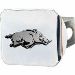 FanMats University of Arkansas - 3-D Chrome Hitch Cover 3-3/8" x 4" - 14981