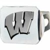 FanMats University of Wisconsin - 3-D Chrome Hitch Cover 3-3/8" x 4" - 15091