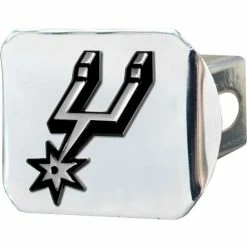FanMats NBA - San Antonio Spurs - 3-D Chrome Hitch Cover 3-3/8" x 4" - 15138