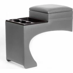 MOBLORG TSI Bench Seat Mounted Console-Full Size Pickup-Suburban - Model 10115 in Vinyl Gray