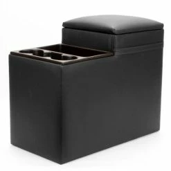 MOBLORG TSI Full Size Floor Mounted Van Console - Model 10181 in Vinyl Black