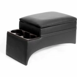 MOBLORG TSI Bench Seat Mounted Center Console and Cup Holders - Model 10311 in Vinyl Black