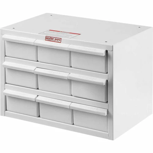 Weather Guard Parts Cabinet, 9 Bin 12" x 17" x 12" - 9909-3-02 1 Weather Guard Parts Cabinet, 9 Bin 12" x 17" x 12" - 9909-3-02
