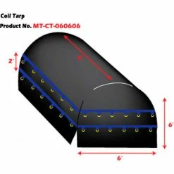 Mighty Products Xtarps, MT-CT18-B060606, Heavy Duty Flatbed Truck Tarp, Coil Tarp, 6' x 6' x 6', Black -Towing & Cargo Management Shop MGP MT CT 060606 main