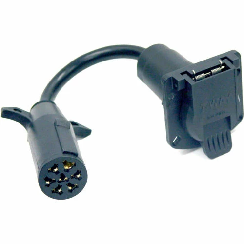 Buyers Products 7-Way Round to 7-Way Flat Trailer Connector Adapter - TC1077P 1 Buyers Products 7-Way Round to 7-Way Flat Trailer Connector Adapter - TC1077P