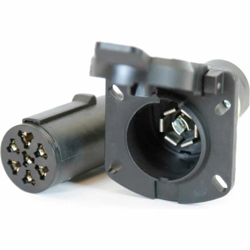 Buyers Products 7-Way Round to 7-Way Flat Trailer Connector Adapter - TC1077P 2 Buyers Products 7-Way Round to 7-Way Flat Trailer Connector Adapter - TC1077P - Image 2