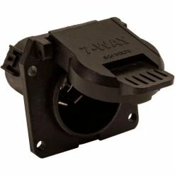 Buyers Products 7-Way Black Plastic Flat Pin Truck Receptable with Twist Lock - TC1771P