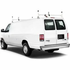 Vantech H1 2 Bar Steel Ladder Rack System for Ford Econoline 1992-On, White -Towing & Cargo Management Shop VHC H1082W