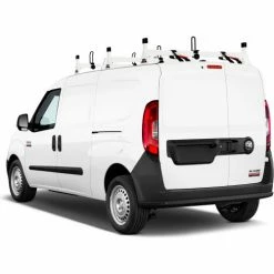 Vantech H1 3 Bar Steel Ladder Roof Rack for RAM ProMaster City 2014-On, White -Towing & Cargo Management Shop VHC H1348W