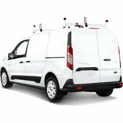 Vantech H1 2 Bar Steel Ladder Roof Rack for Ford Transit Connect 2014-On, White&nbsp; -Towing & Cargo Management Shop VHC H1702W