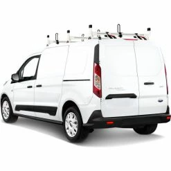 Vantech H1 3 Bar Aluminum Ladder Roof Rack for Ford Transit Connect 2014-On, White&nbsp; -Towing & Cargo Management Shop VHC H1713W