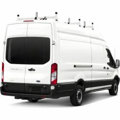 Vantech H1 3 Bar Steel Ladder Roof Rack for Ford Transit Cargo Van 2015-On, White -Towing & Cargo Management Shop VHC H1723W
