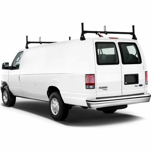 Vantech H1 2 Bar Aluminum Ladder Rack System for Ford Econoline 1992-On, Black 1 Vantech H1 2 Bar Aluminum Ladder Rack System for Ford Econoline 1992-On, Black