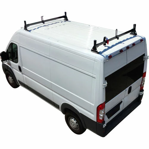 Vantech H1 2 Bar Steel Ladder Rack For RAM ProMaster Cargo Van 2013-On, Black 3 Vantech H1 2 Bar Steel Ladder Rack For RAM ProMaster Cargo Van 2013-On, Black - Image 3