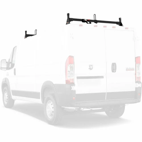 Vantech H1 2 Bar Steel Ladder Rack For RAM ProMaster Cargo Van 2013-On, Black 2 Vantech H1 2 Bar Steel Ladder Rack For RAM ProMaster Cargo Van 2013-On, Black - Image 2
