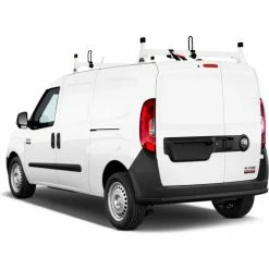 Vantech H1 2 Bar Steel Ladder Roof Rack for RAM ProMaster City 2014-On, White