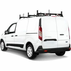Vantech H1 3 Bar Steel Ladder Roof Rack for Ford Transit Connect 2014-On, Black
