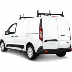 Vantech H1 2 Bar Aluminum Ladder Roof Rack for Ford Transit Connect 2014-On, Black