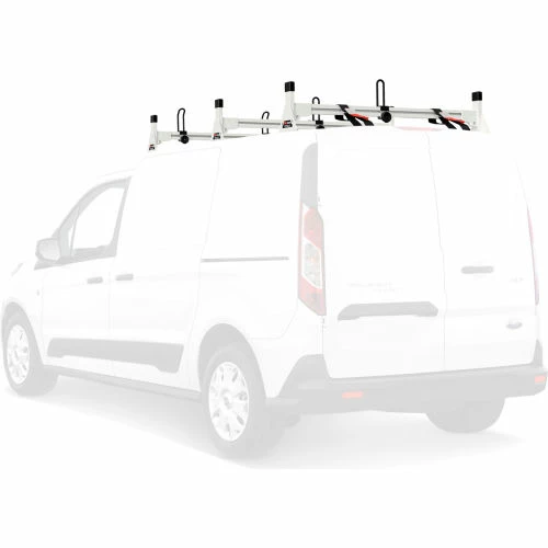 Vantech H1 3 Bar Steel Ladder Roof Rack for Ford Transit Connect 2014-On, White 2 Vantech H1 3 Bar Steel Ladder Roof Rack for Ford Transit Connect 2014-On, White - Image 2