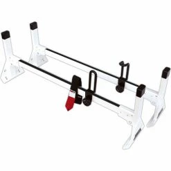 Vantech H1 2 Bar Steel Ladder Rack System for Ford Econoline 1992-On, White -Towing & Cargo Management Shop h1 2 standard st w