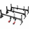 Vantech H1 3 Bar Steel Ladder Rack System for Dodge RAM Van 1981-On, Black