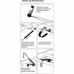 Vantech H1 3 Bar Steel Ladder Rack System for Dodge RAM Van 1981-On, Black 25 Vantech H1 3 Bar Steel Ladder Rack System for Dodge RAM Van 1981-On, Black -Towing & Cargo Management Shop h1 hook loop install 01 1 1